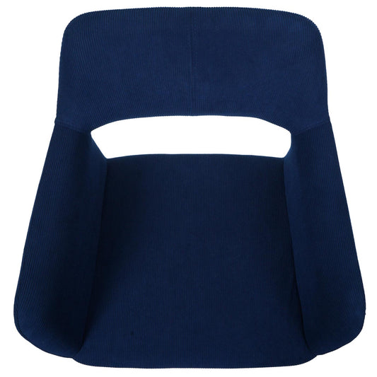 Cosmo Casa - Set van 6 Eetkamerstoelen - Keukenstoel - Gestoffeerde Stoel - Hout - Stoftextielkoord - 400gm - FSC - Blauw