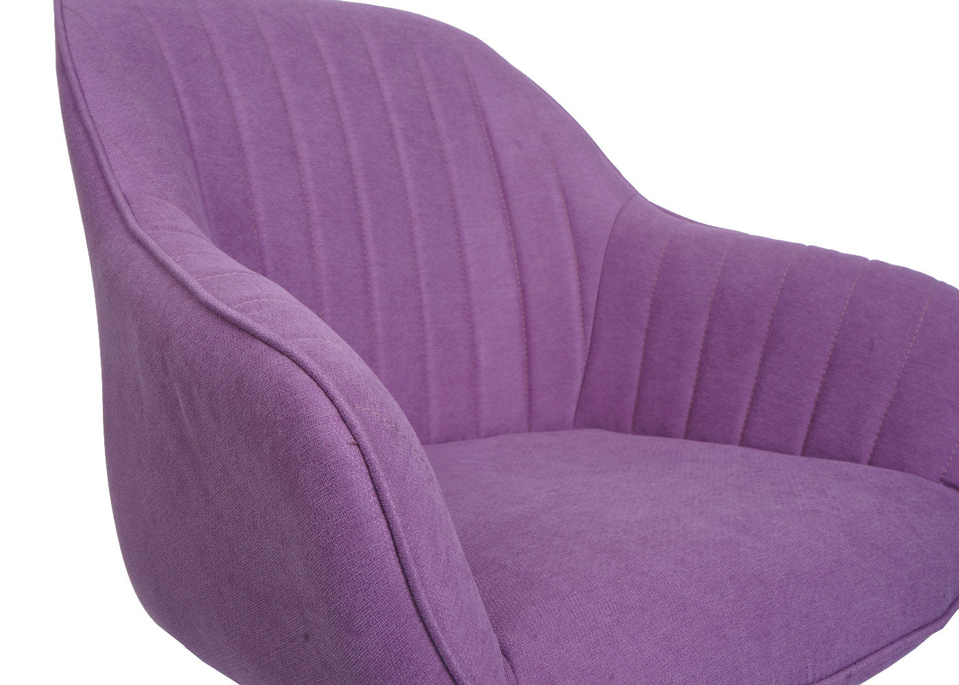 Cosmo Casa - Set van 6 Eetkamerstoelen - Keukenstoel met Armleuningen - Draaibaar - Textiel - Paars