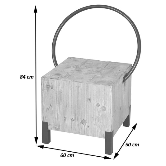 Cosmo Casa - Set van 6 Eetkamerstoelen - Industrieel - Metaal en Hout - Naturel
