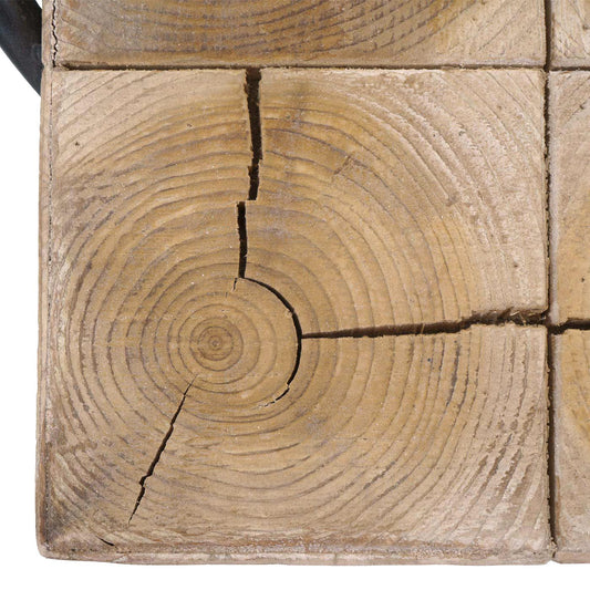 Cosmo Casa - Set van 6 Eetkamerstoelen - Industrieel - Metaal en Hout - Naturel