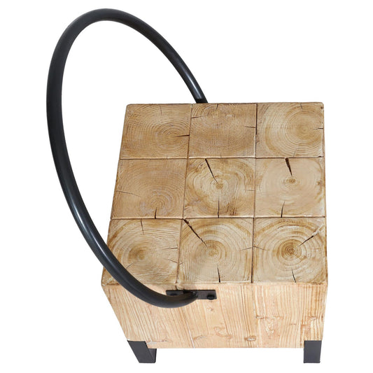 Cosmo Casa - Set van 6 Eetkamerstoelen - Industrieel - Metaal en Hout - Naturel