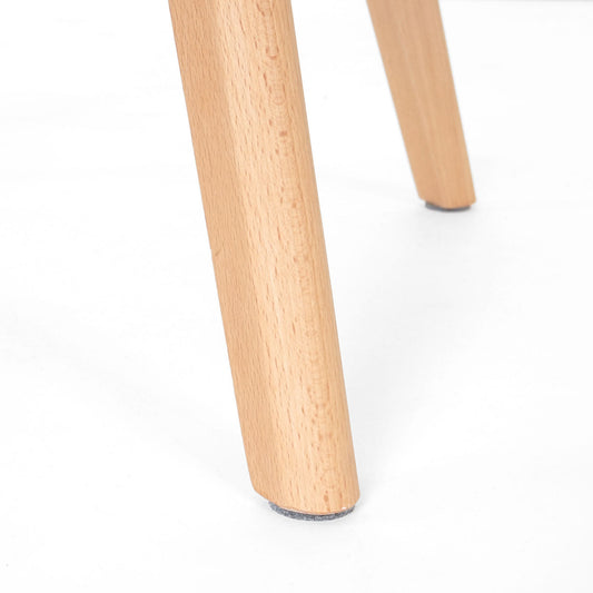 Cosmo Casa - Set van 6 Eetkamerstoelen - Retro - Textiel - Crème & Grijs