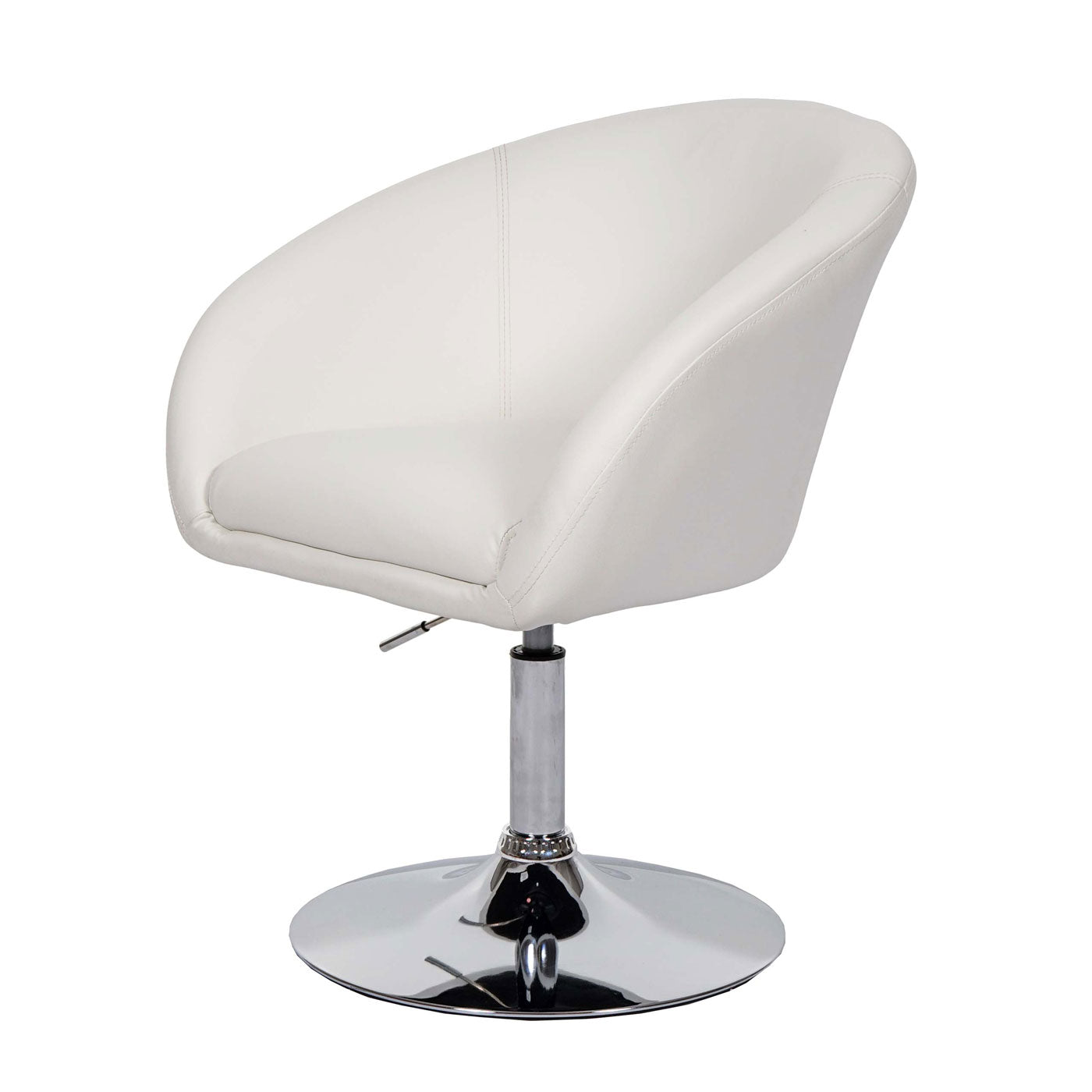 Cosmo Casa - Set van 6 Eetkamerstoelen - Verstelbaar - Kunstleer - Wit