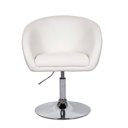 Cosmo Casa - Set van 6 Eetkamerstoelen - Verstelbaar - Kunstleer - Wit