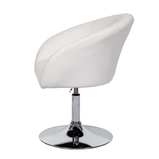 Cosmo Casa - Set van 6 Eetkamerstoelen - Verstelbaar - Kunstleer - Wit