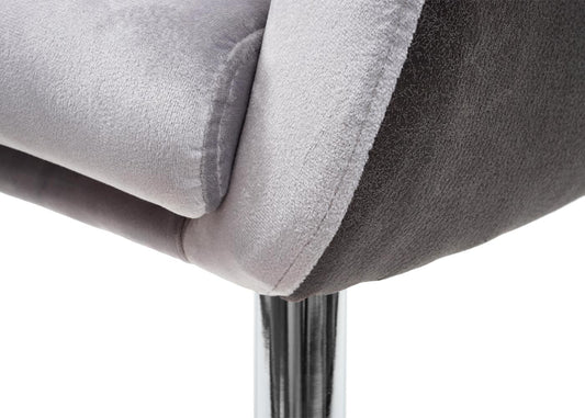 Cosmo Casa - Set van 6 Eetkamerstoelen - Gestoffeerd - Kunstleer - Grijs