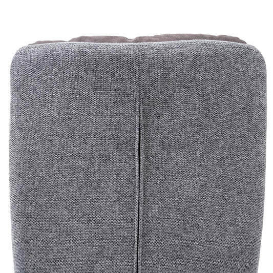 Cosmo Casa - Set van 6 Keukenstoelen - Draaibaar - Textiel - Lichtgrijs & Grijs