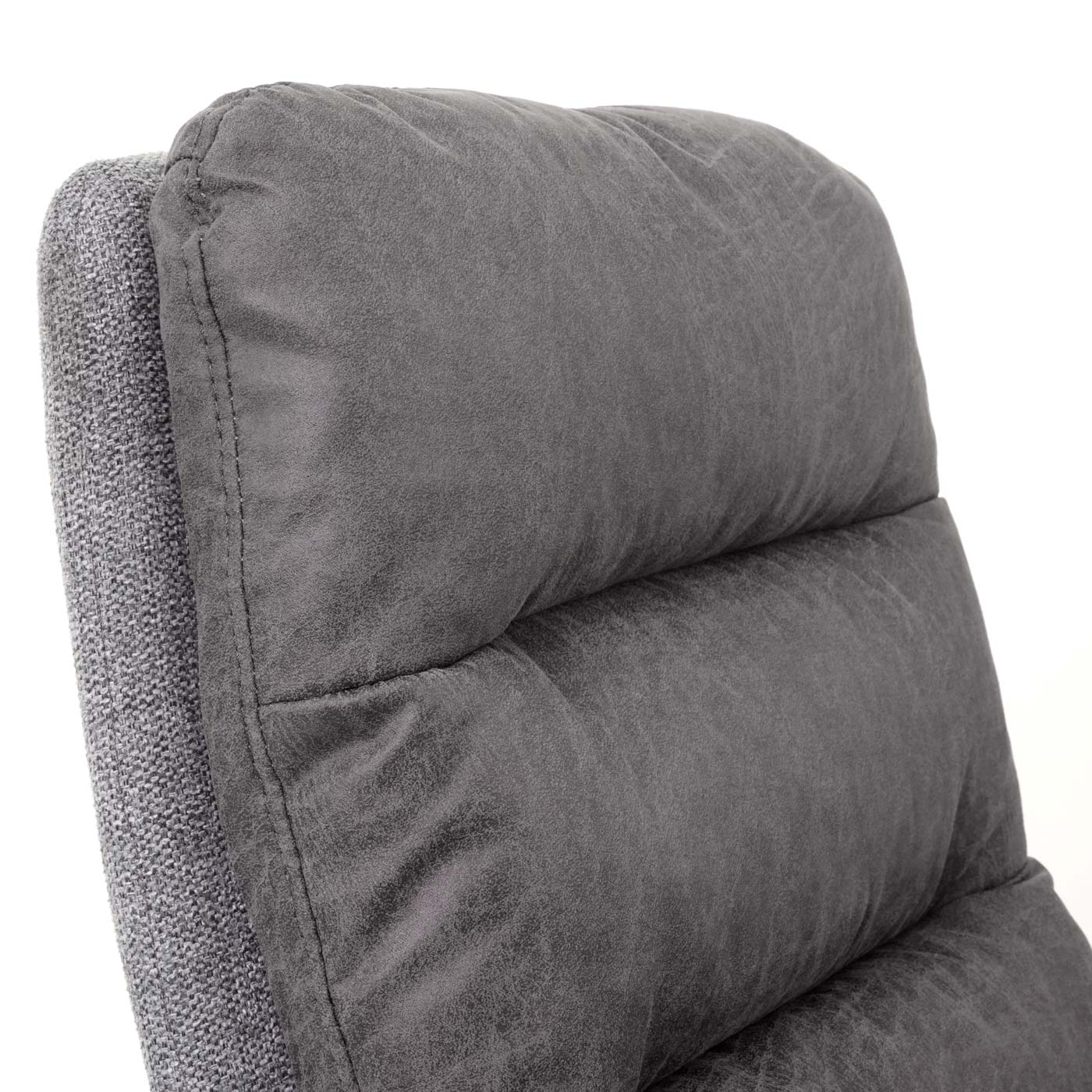 Cosmo Casa - Set van 6 Keukenstoelen - Draaibaar - Textiel - Lichtgrijs & Grijs