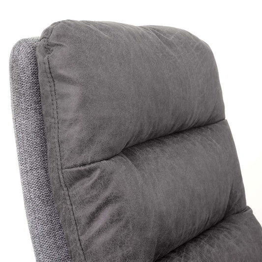 Cosmo Casa - Set van 6 Keukenstoelen - Draaibaar - Textiel - Lichtgrijs & Grijs