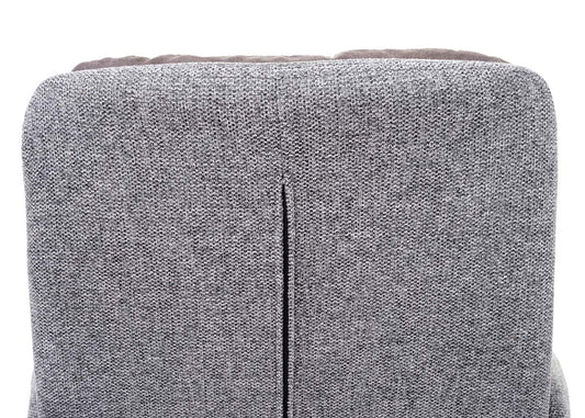 Cosmo Casa - Set van 6 Eetkamerstoelen met armleuningen - Draaibaar - Textiel - Lichtgrijs & Grijs