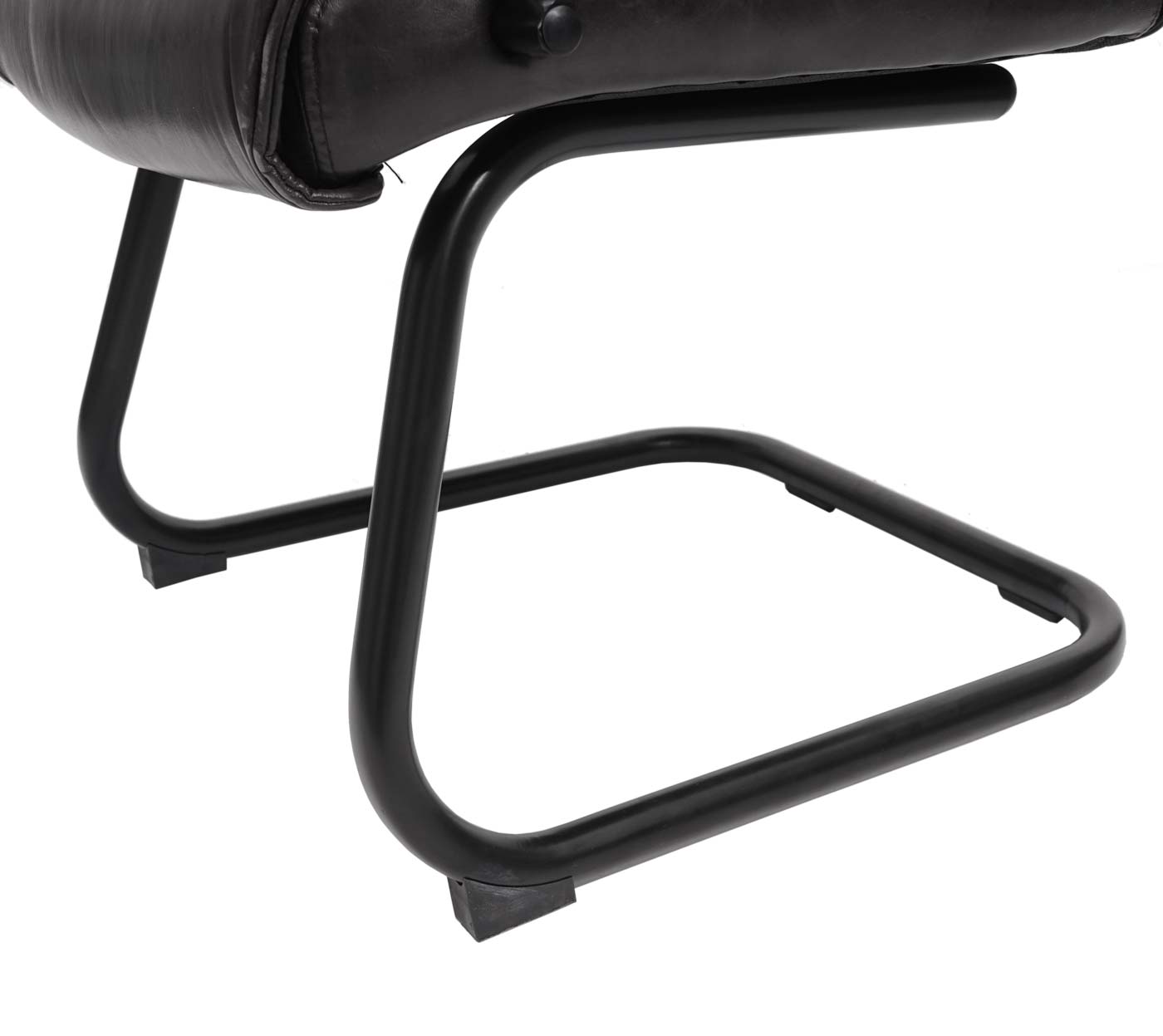 Cosmo Casa - Set van 6 Vergaderstoelen - Suèdelook - Kunstleer & Metaal - Zwart