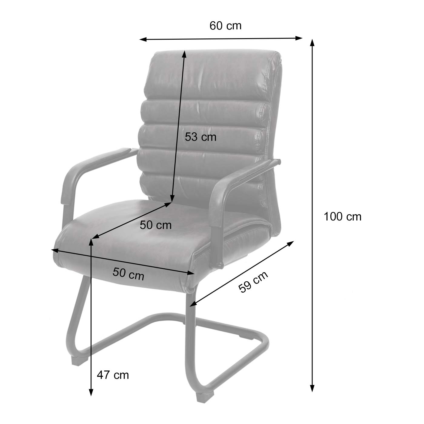 Cosmo Casa - Set van 6 Vergaderstoelen - Suèdelook - Kunstleer & Metaal - Bruin