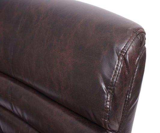 Cosmo Casa - Set van 6 Vergaderstoelen - Suèdelook - Kunstleer & Metaal - Bruin