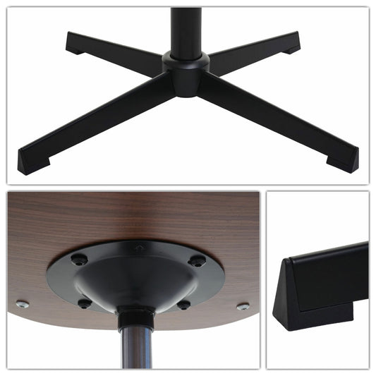 Cosmo Casa - Eetkamerstoelen set van 6 - Draaibaar verstelbaar - Gebogen hout - Donkergrijs textiel - FSC