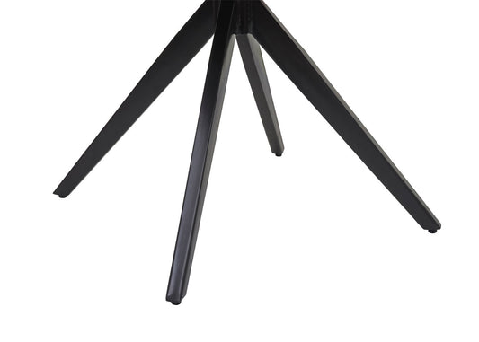 Cosmo Casa - Eetkamerstoelen set van 6 - Met armleuningen - Staal - Grijsbruin - Retro design