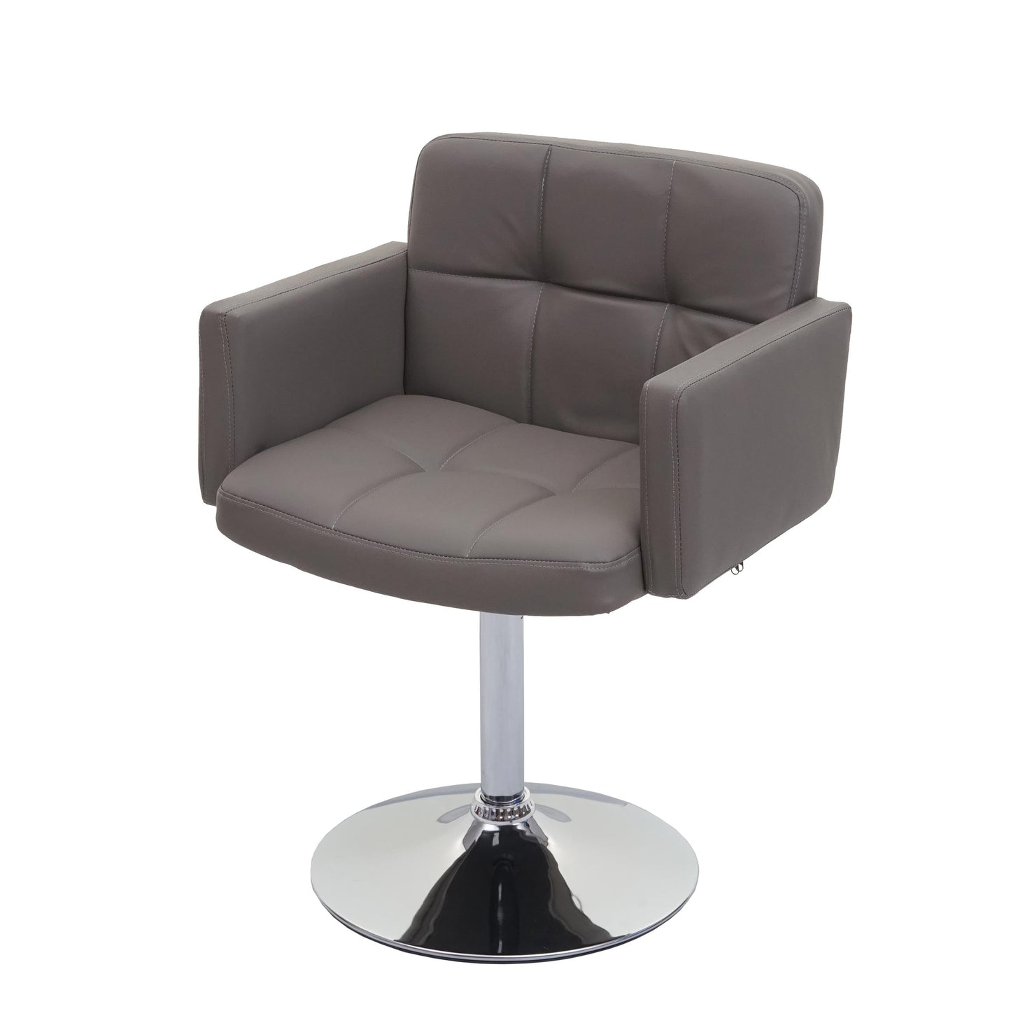 Cosmo Casa - Set van 6 Eetkamerstoelen - Draaibare Keukenstoelen - Imitatieleer - Taupegrijs