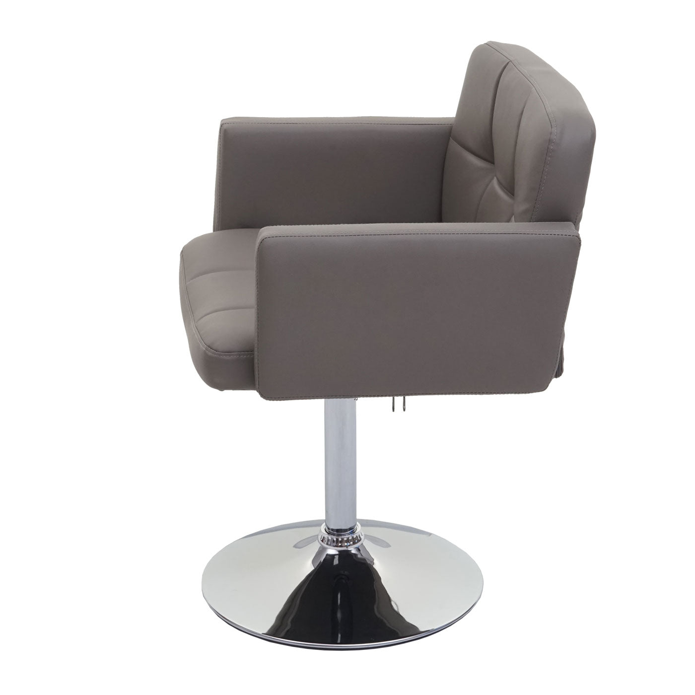 Cosmo Casa - Set van 6 Eetkamerstoelen - Draaibare Keukenstoelen - Imitatieleer - Taupegrijs