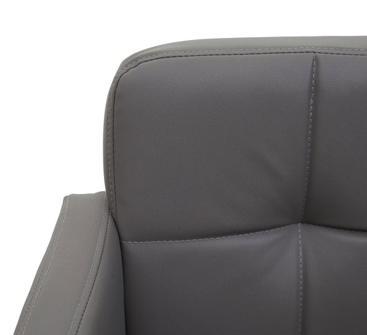 Cosmo Casa - Set van 6 Eetkamerstoelen - Draaibare Keukenstoelen - Imitatieleer - Taupegrijs