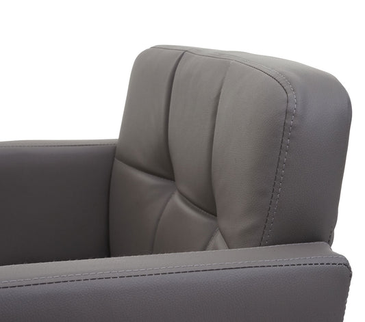 Cosmo Casa - Set van 6 Eetkamerstoelen - Draaibare Keukenstoelen - Imitatieleer - Taupegrijs