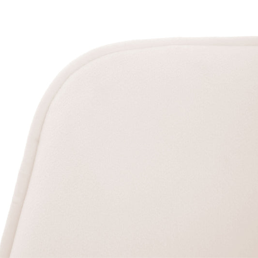 Cosmo Casa - Set van 6 Eetkamerstoelen - Keukenstoelen met Armleuningen - Fluweel - Crèmebeige - Zwarte Poten