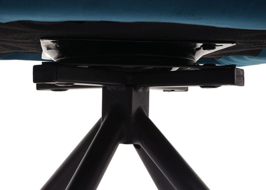 Cosmo Casa - Set van 6 Eetkamerstoelen - Keukenstoelen met Armleuningen - Fluweel - Turquoiseblauw - Zwarte Poten