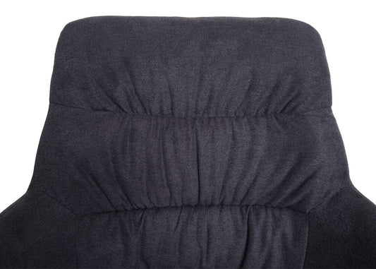 Cosmo Casa - Set van 6 Eetkamerstoelen - Draaibaar - Fluweel - Antraciet