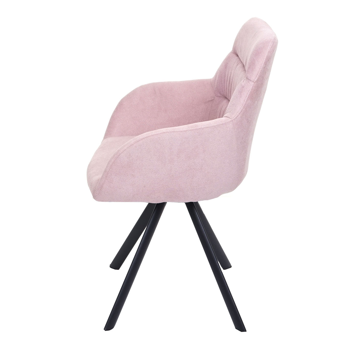 Cosmo Casa - Set van 6 Eetkamerstoelen - Draaibaar - Fluweel - Roze
