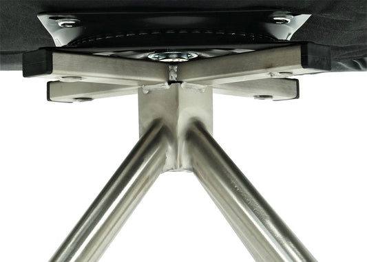 Cosmo Casa - Set van 6 Eetkamerstoelen - Automatisch positionerend - Fluweel - Donkergrijs & RVS