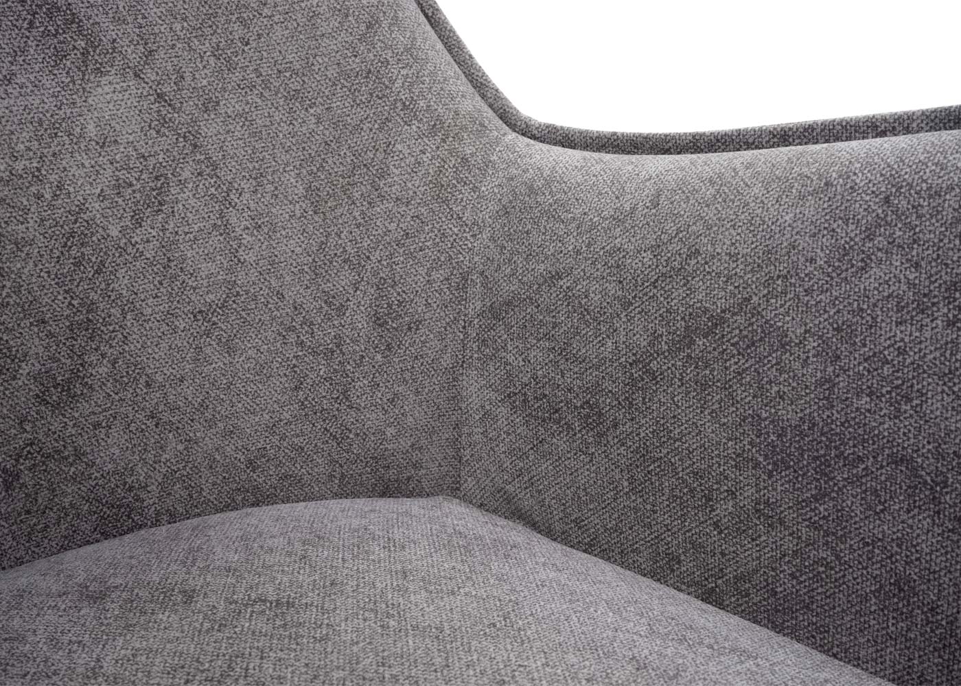 Cosmo Casa - Set van 6 Eetkamerstoelen - Armleuningen - Metaal & Textiel - Donkergrijs