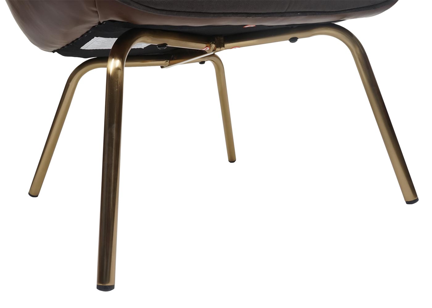 Cosmo Casa - Set van 6 Eetkamerstoelen - Gestoffeerd - Fluweel & Metaal - Lichtbruin