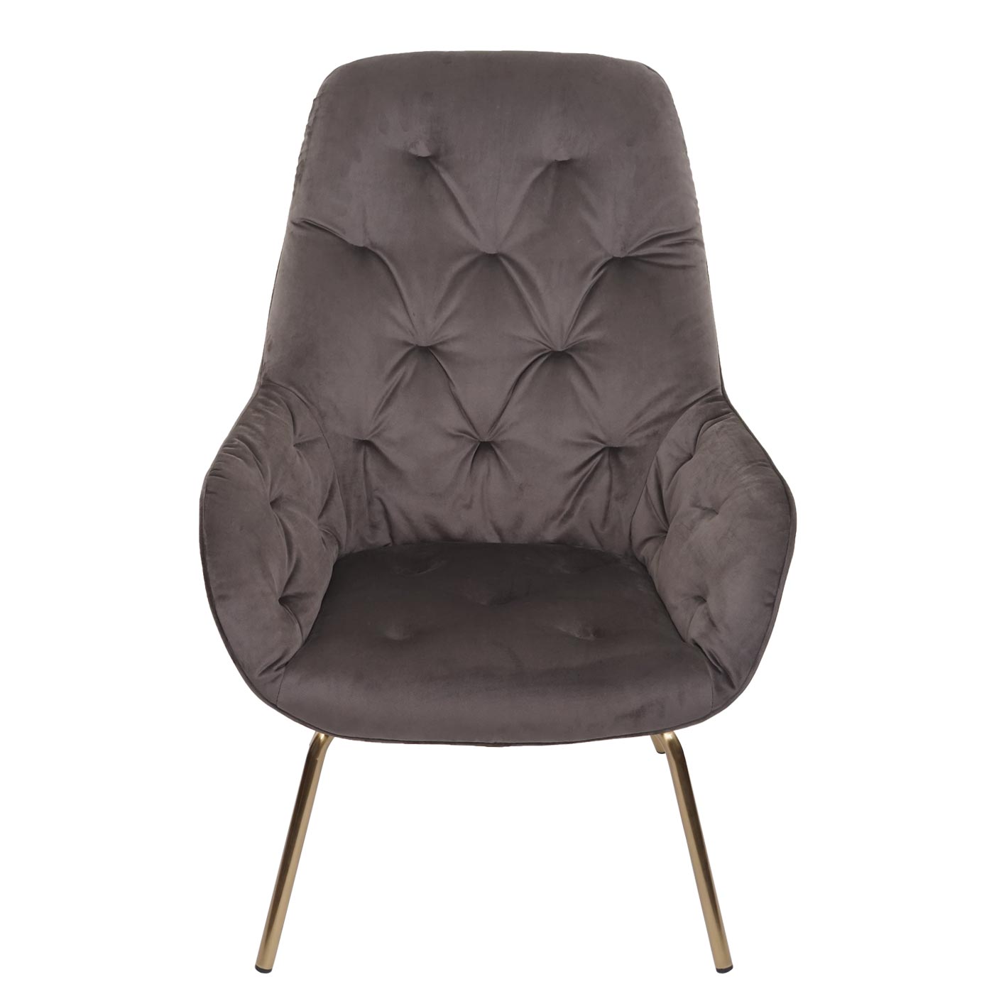 Cosmo Casa - Set van 6 Eetkamerstoelen - Gestoffeerd - Fluweel & Metaal - Lichtbruin