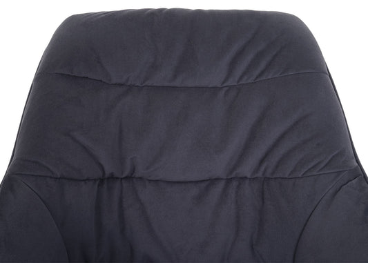 Cosmo Casa - Set van 6 Eetkamerstoelen - Draaibaar - Textiel - Grijs