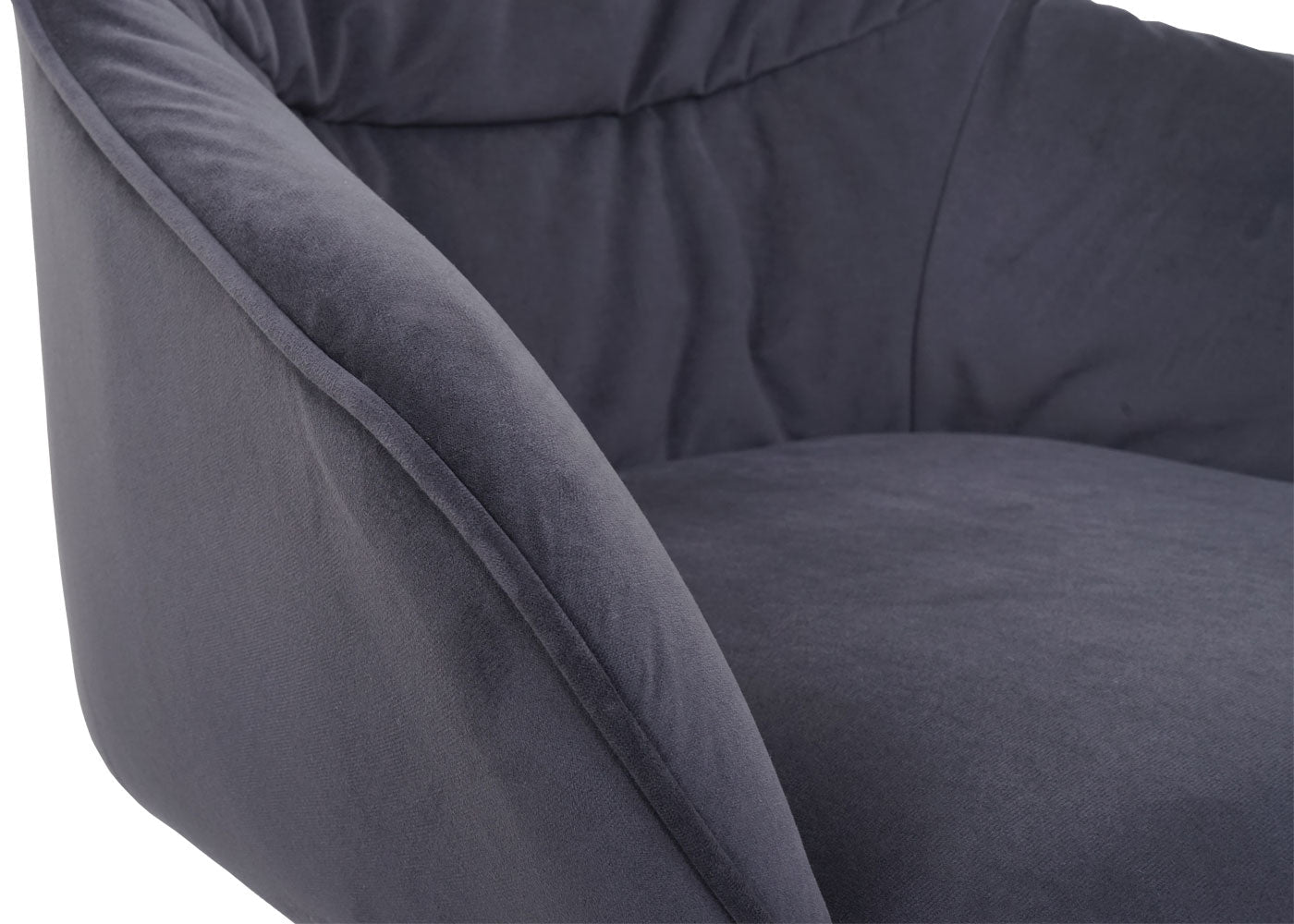 Cosmo Casa - Set van 6 Eetkamerstoelen - Draaibaar - Textiel - Grijs