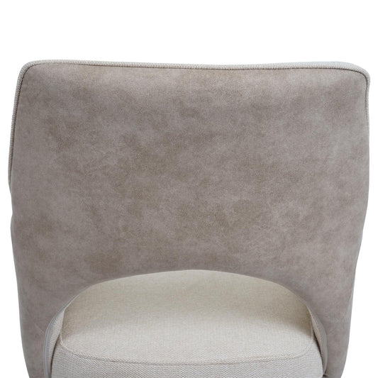 Cosmo Casa - Set van 6 Eetkamerstoelen - Swivel - Textiel - Crème