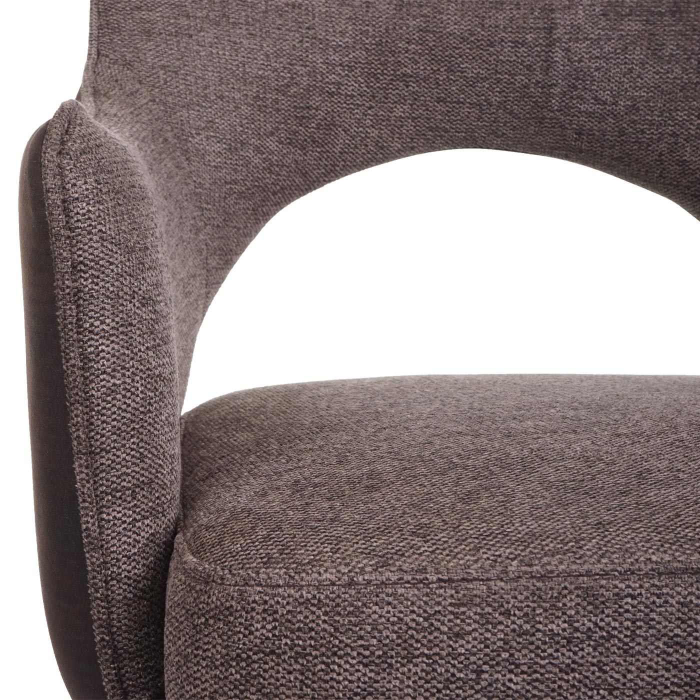 Cosmo Casa - Set van 6 Eetkamerstoelen - Swivel - Textiel - Bruin-Donkerbruin