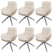 Cosmo Casa - Set van 6 Eetkamerstoelen - Swivel - Textiel - Crème-Beige