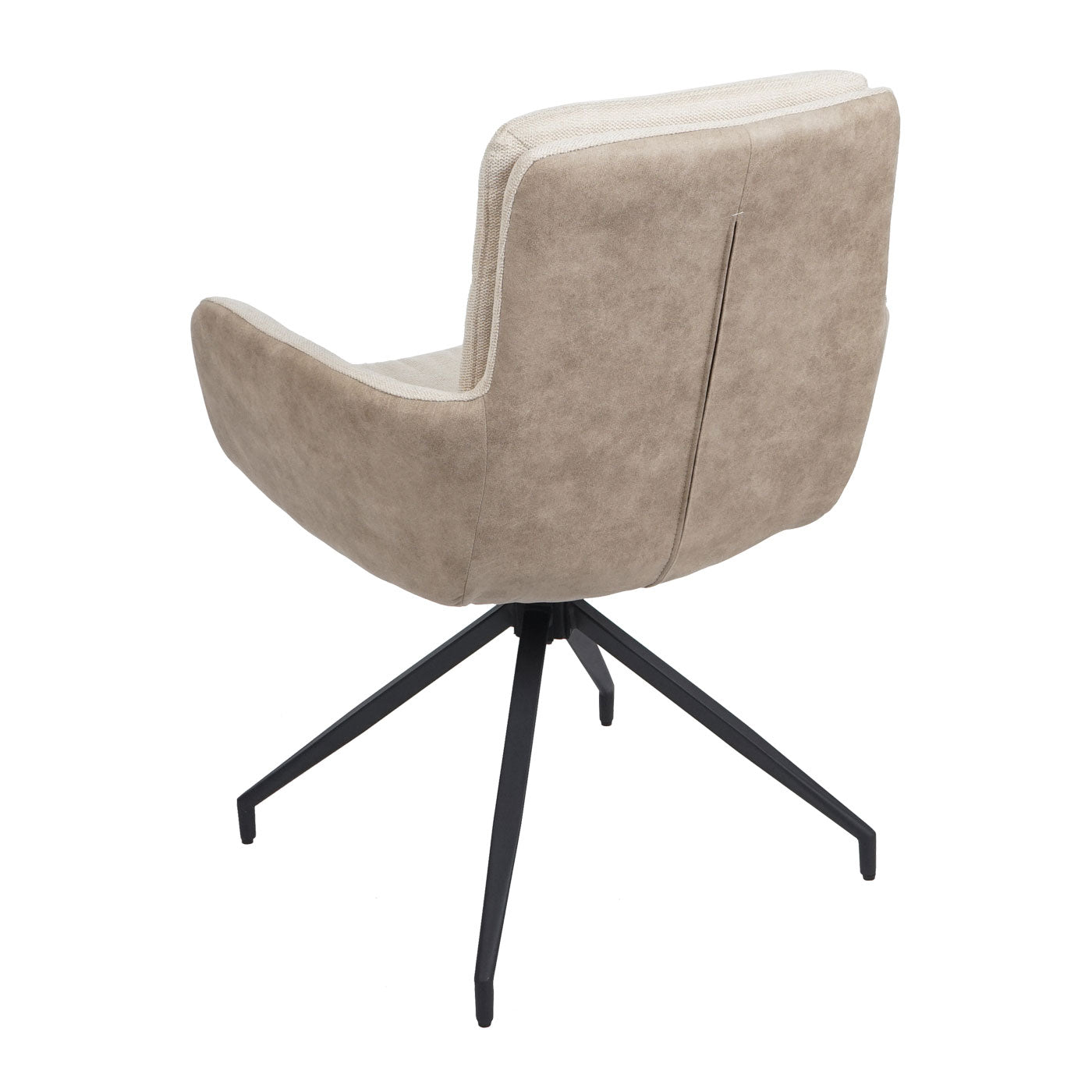 Cosmo Casa - Set van 6 Eetkamerstoelen - Swivel - Textiel - Crème-Beige
