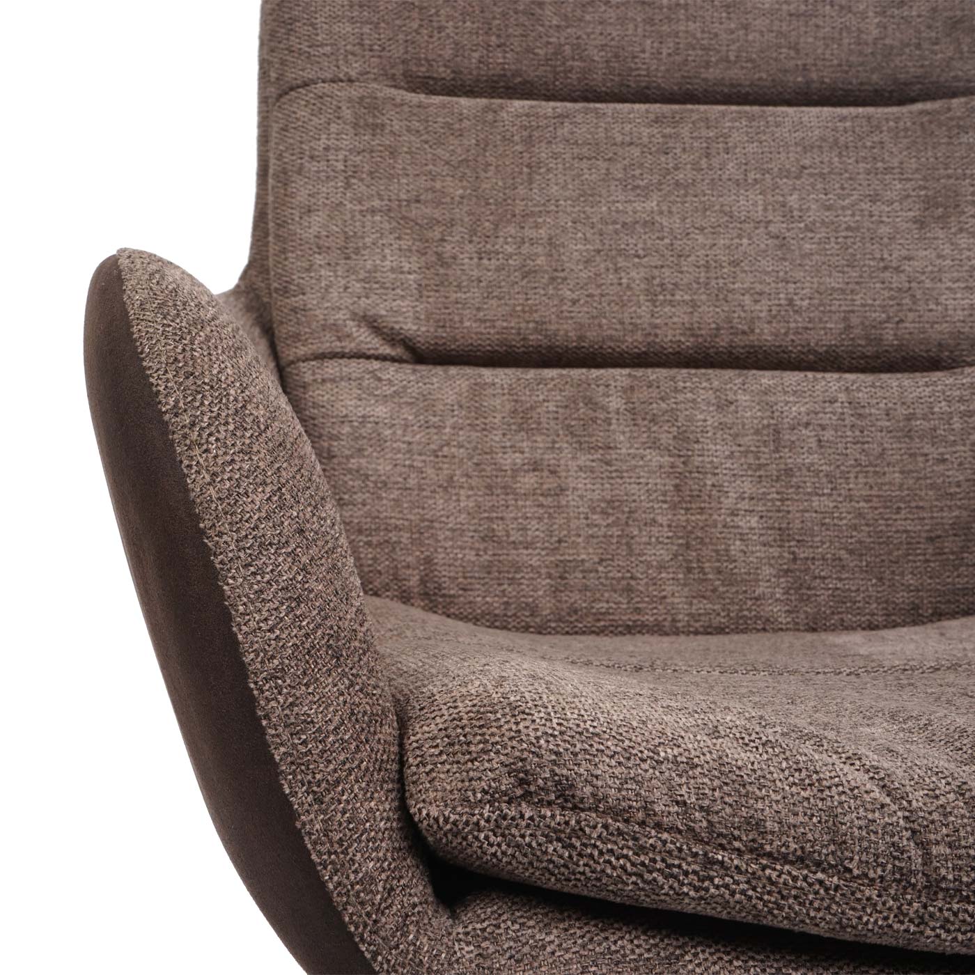 Cosmo Casa - Set van 6 Eetkamerstoelen - Swivel - Textiel - Bruin-Donkerbruin