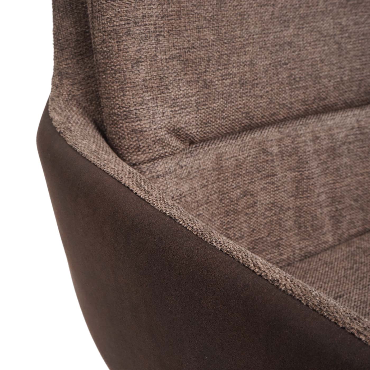 Cosmo Casa - Set van 6 Eetkamerstoelen - Swivel - Textiel - Bruin-Donkerbruin