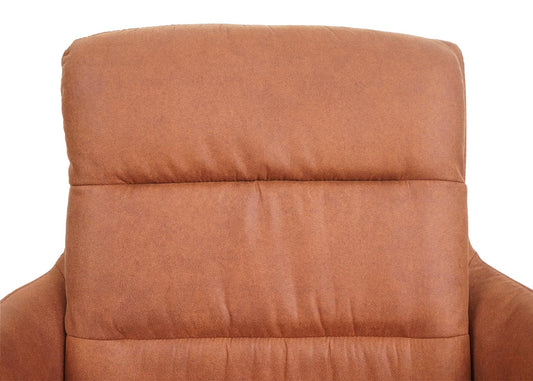 Cosmo Casa - Set van 6 Eetkamerstoelen - Swivel - Suède Look - Bruin