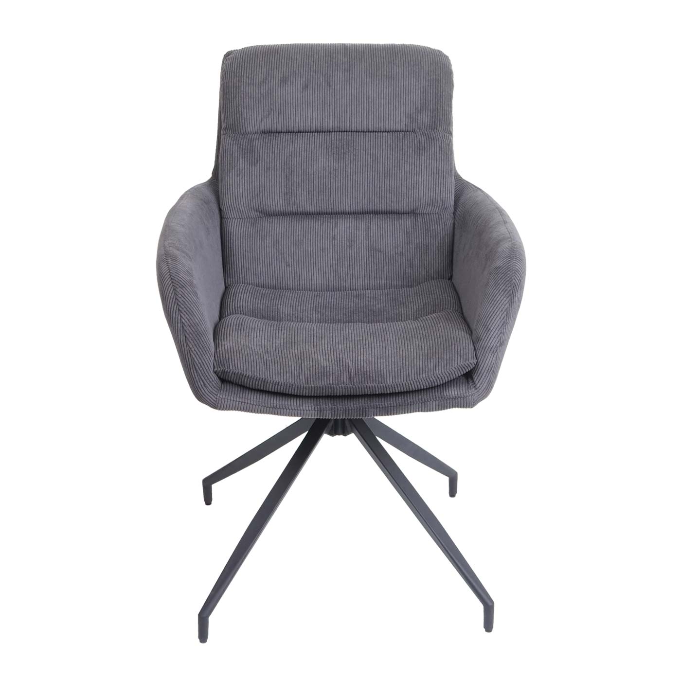 Cosmo Casa - Set van 6 Eetkamerstoelen - Swivel - Snoerlook - Grijs