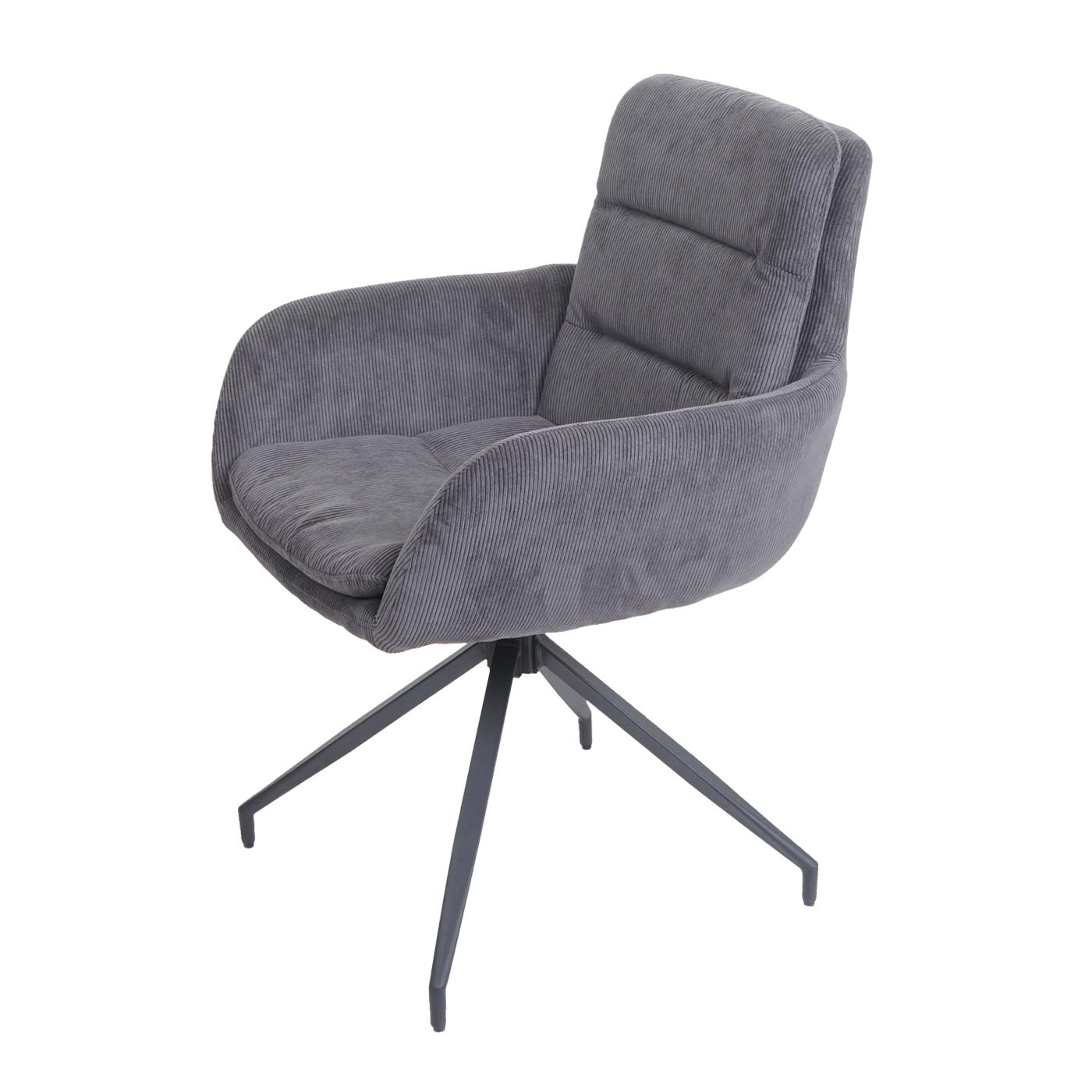 Cosmo Casa - Set van 6 Eetkamerstoelen - Swivel - Snoerlook - Grijs