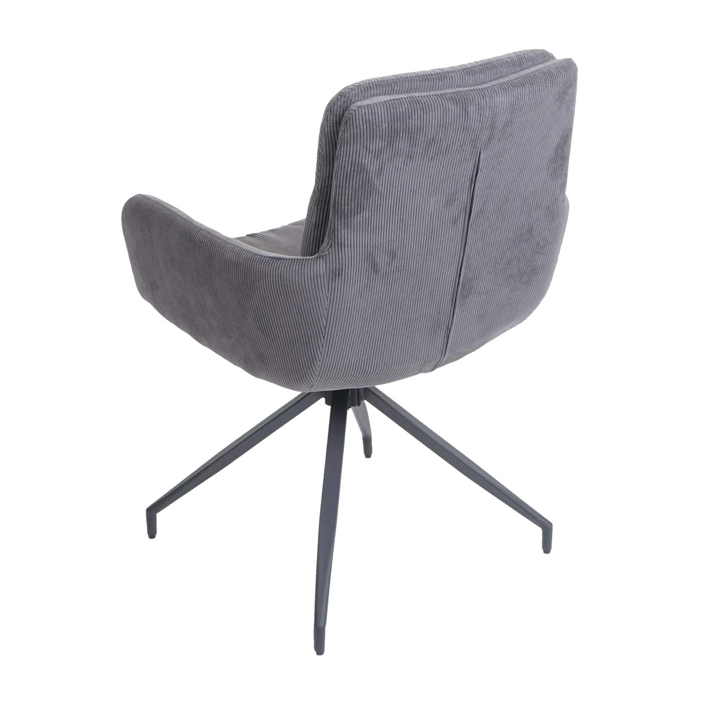 Cosmo Casa - Set van 6 Eetkamerstoelen - Swivel - Snoerlook - Grijs