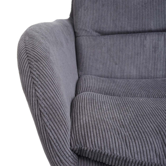 Cosmo Casa - Set van 6 Eetkamerstoelen - Swivel - Snoerlook - Grijs