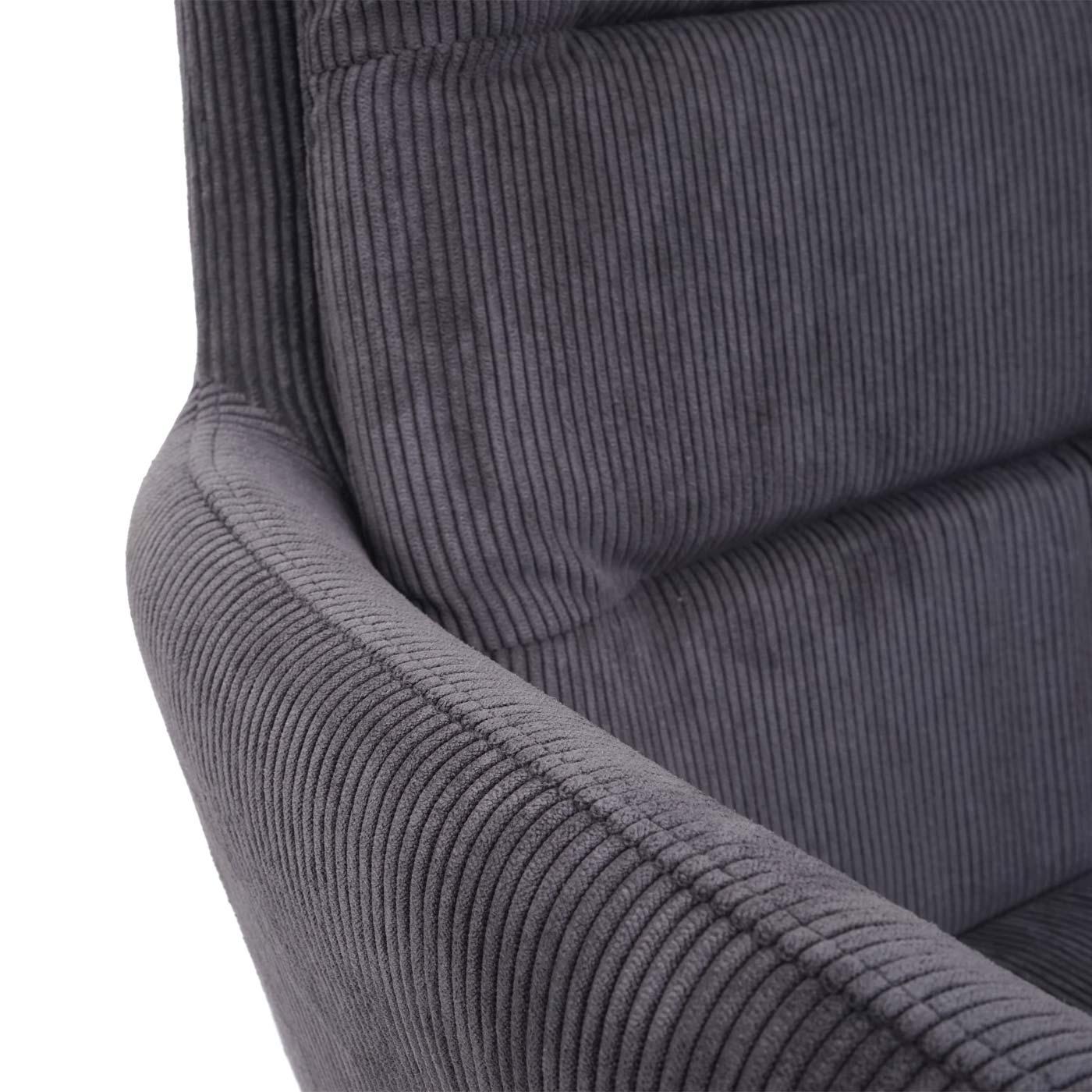 Cosmo Casa - Set van 6 Eetkamerstoelen - Swivel - Snoerlook - Grijs