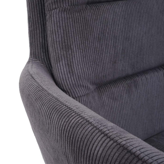 Cosmo Casa - Set van 6 Eetkamerstoelen - Swivel - Snoerlook - Grijs