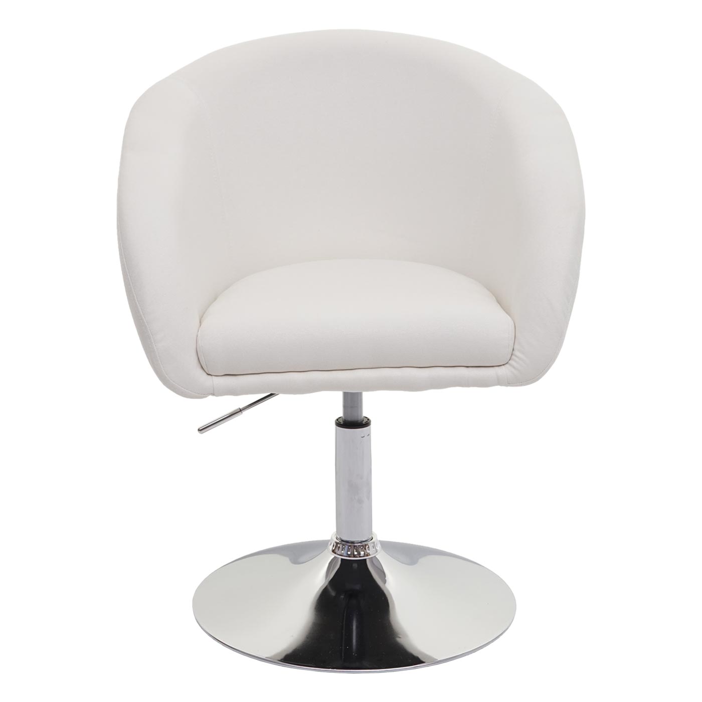 Cosmo Casa - Set van 6 Eetkamerstoelen - Verstelbaar - Textiel - Crème-Wit