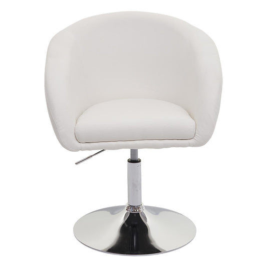 Cosmo Casa - Set van 6 Eetkamerstoelen - Verstelbaar - Textiel - Crème-Wit