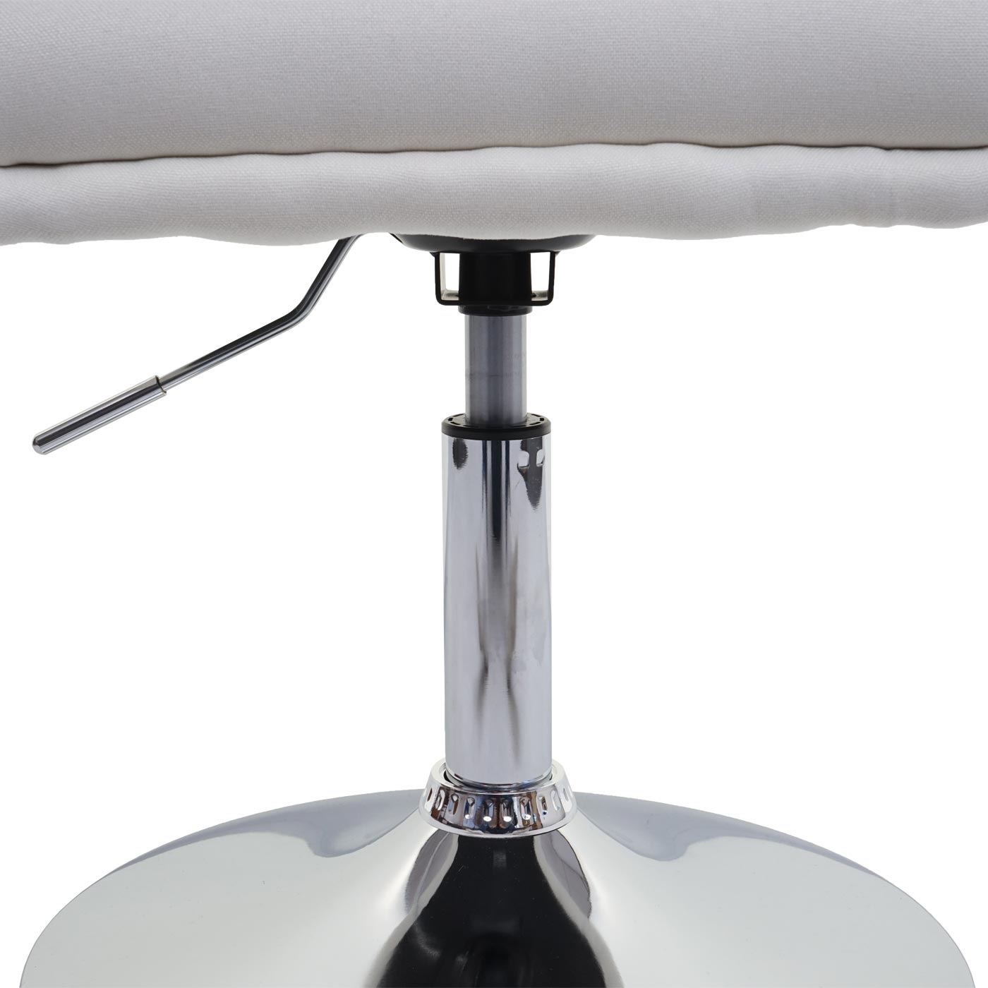 Cosmo Casa - Set van 6 Eetkamerstoelen - Verstelbaar - Textiel - Crème-Wit