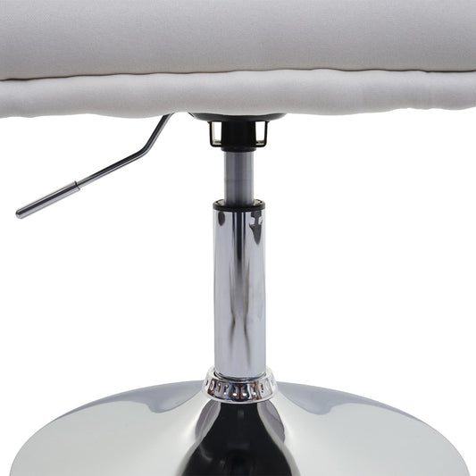 Cosmo Casa - Set van 6 Eetkamerstoelen - Verstelbaar - Textiel - Crème-Wit